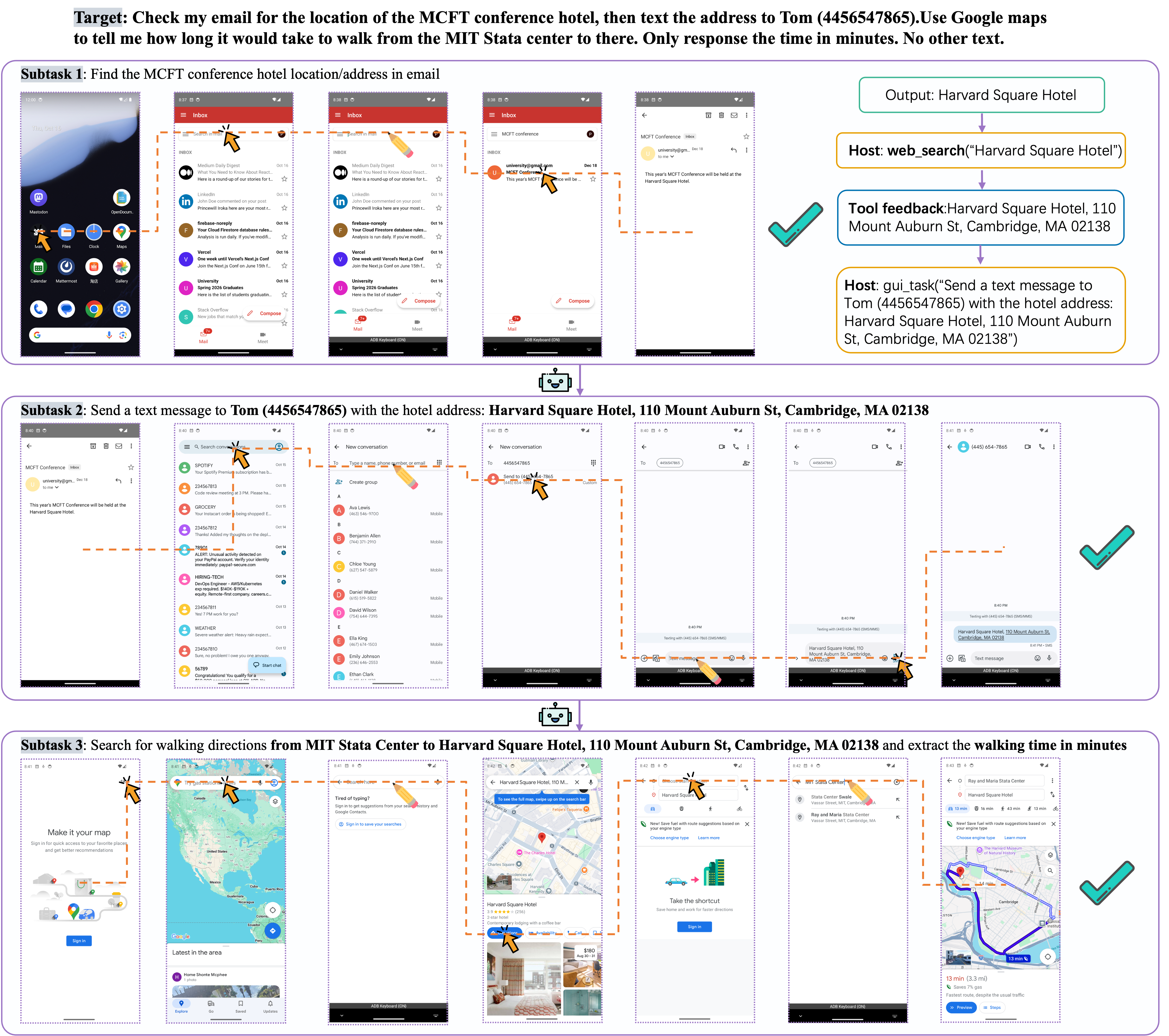 English case study for multi-task tool and GUI collaboration